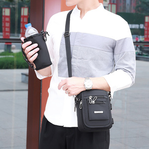 China Manufacture Wholesale <strong>Black</strong> <strong>Mini</strong> Cross Body Messenger <strong>Bag</strong> Men with Water Bottle <strong>Bag</strong> - Product Image 6