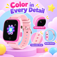 Montre connectée GPS 4G Hongmed pour enfants avec caméra, étanche IP67, carte SIM, autonomie jusqu'à 4 jours, écran IPS, bracelet en silicone 36-40 mm