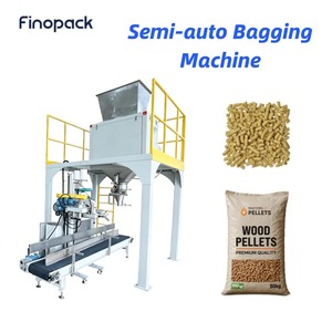 Machine de pesage et de remplissage semi-automatique pour granulés de 10-50 kg, ensacheuse à bouche ouverte pour granulés de bois, ensacheuse de granulés de bois - Product Image 1