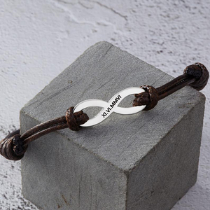 Adjustable Stainless Steel Braided Cord <strong>Bracelet</strong> for Men Infinity Fashion Charm <strong>Bracelet</strong> <strong>Morse</strong> <strong>Code</strong> Jewelry - Product Image 3