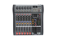 Console de mixage audio professionnelle CT-6 à 6 canaux Contrôleur DJ professionnel avec alimentation fantôme 48V intégrée Effet MP3/BT/USB