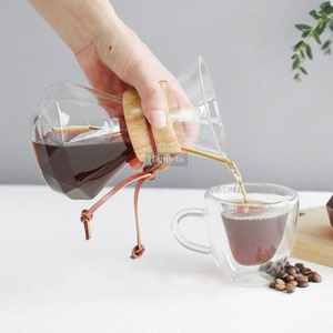 Highwin 400ml 600ml 800ml thủy tinh borosilicate đổ qua máy pha cà phê với bộ lọc bằng thép không gỉ có thể tái sử dụng - Product Image 2