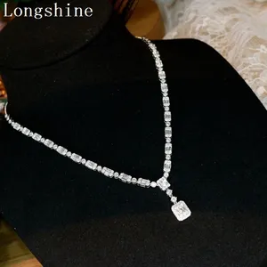 Kalung Rantai Wanita Desain Halus Gaya Mewah dengan Kalung Perhiasan Emas 18K Gula Batu Besar