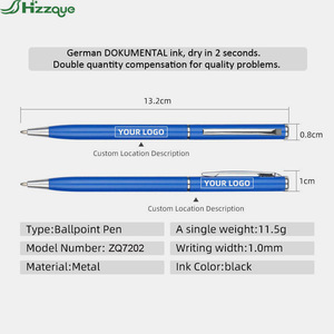 Hot Selling Ultra Thin Kugelschreiber, neuartige kommerzielle Promotion Silber Rose Gold Metall Custom Hotel Logo Stift - Product Image 6