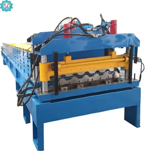 Rotolo di piastrelle smaltate diagonali ad arco automatico di alta qualità ad incastro in metallo ondulato che forma macchina per la linea di produzione