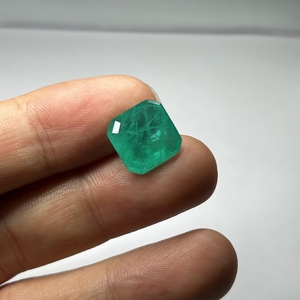 Gemma Sintetica di Cristallo Color Smeraldo, Pietra Verde Taglio Ottagonale per Gioielleria - Product Image 5