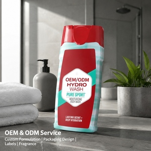 Gel de Ducha Hidratante OEM/ODM para Hombre 2 en 1, Aroma Deportivo Puro de Larga Duración, Hidratación Poderosa 24/7, Frescura 16 oz, Paquete de 4 - Product Image 3