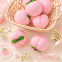 Jouet Squishy Pêche à Rebond Lent, Simulation Alimentaire en PU, Anti-Stress pour Enfants et Adultes