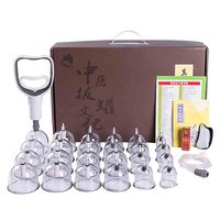 Masseur de thérapie par ventouses électriques de médecine chinoise, appareil de ventouse à aspiration, pompe à aspiration, ensemble de ventouses Hijama 24 pièces