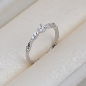 Anneau de doigt ajustable à extrémité ouverte en argent S925, DIY, perle, 4-6 accessoires, support vide, produit semi-fini, 2710-taille unique - Product Image 4