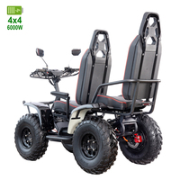 Scooter électrique 4x4 à 2 places, 6000W, prix d'usine, pour la plage, le désert, utilisation en extérieur, 60V 50Ah, batterie au lithium, scooter électrique pour la mobilité, avec certification CE