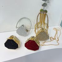 Tas Selempang Mini Clutch Akrilik Wanita, Dompet Lipstik & Koin, Tas Pesta Fashion Rantai Silang untuk Wanita, Diskon Besar