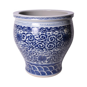 Maceta Grande de Porcelana con Diseño de León Azul y Blanco, Estilo <span class=keywords><strong>Chino</strong></span>, para <span class=keywords><strong>Jardín</strong></span>, Interior/Exterior, Duradera y Ecológica - Product Image 4