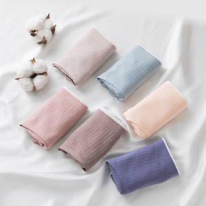 Couleur pure japonais mignon sans couture pur coton sous-vêtements pour femmes taille moyenne coton entrejambe moins de culottes pour femmes - Product Image 2