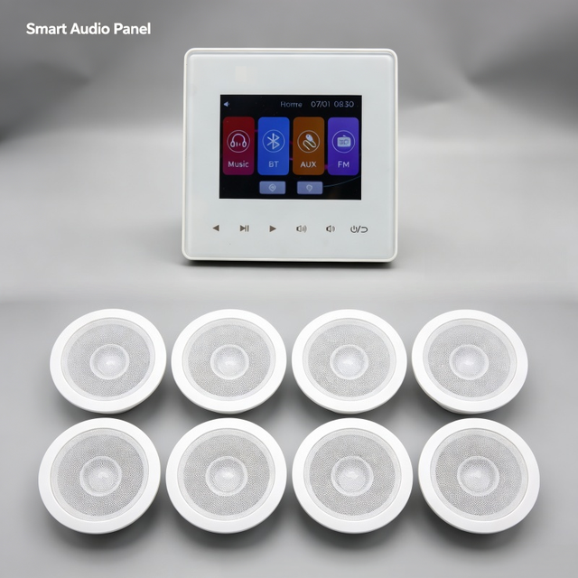 2.8 Inch HD Touch Screen Wall Mount Amplifier 25W in Wall Background Music Panel for Villa Hotel Home