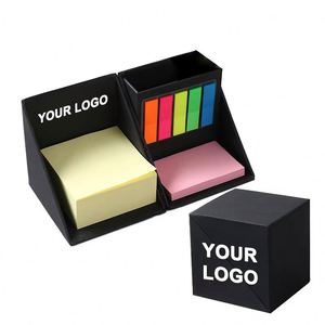 Wsy455 2025 New Custom Design Cube Shape <b>Note</b> Pad Pen Holder Promotion <b>Sticky</b> <b>Notes</b> Set Logo Print With Box - Product Image 4