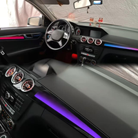 Kit d'éclairage ambiant dynamique SJC pour Mercedes-Benz Classe C W204 2010-2014, éclairage LED intérieur automobile, barre de lumières LED 12V