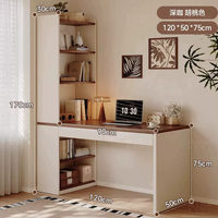 Bureau d'angle, table combinée avec étagère et bibliothèque, table de dressing et d'écriture pour chambre, table d'ordinateur d'angle, usage domestique