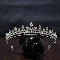 Couronne de mariée vintage en alliage avec strass en forme d'étoile et de goutte d'eau, multi-tailles, élégante, pour bal de promo, fête, cadeau d'anniversaire, Coronas De Reina