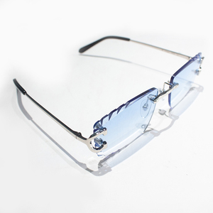 <span class=keywords><strong>2026</strong></span>年ホットセール、パーソナルカスタム装飾タイプのリムレス高級サングラス、ブルーカラー、女性と男性向け - Product Image 5