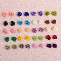 Manik-manik Mawar 10*8mm, Manik-manik Bunga Mawar 3D untuk Aksesoris DIY Gelang, Kalung, Anting, dan Gantungan Ponsel