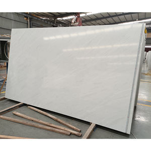 Losas Grandes de Cuarzo Pulido Goldtop ODM/OEM 5108 Cary Lce White para Encimeras y Islas de Cocina de Hotel, Diseño Moderno - Product Image 3