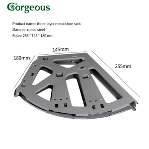 Tuyệt đẹp nhiều lớp kim loại Giày Tủ phù hợp chân đế nghiêng xô Giày Phụ Kiện Giá - Product Image 4