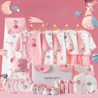 Ensemble cadeau pour nouveau-né, 22 à 26 pièces, 100% coton, vêtements unisexes pour bébé, layette, 0-12 mois, body, bavoir, chapeau, boîte, baby shower