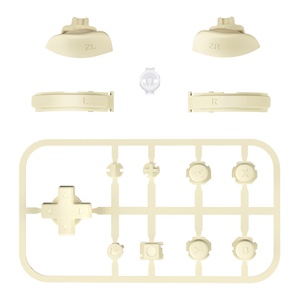 Kit de boutons de remplacement personnalisés complets pour manette Nintendo Switch Lite : D-pad jaune, ABXY, Home, et touches de tir - Product Image 2