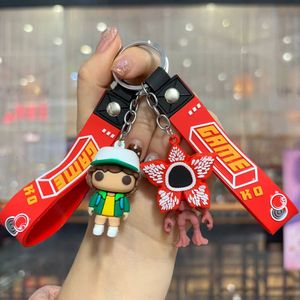 <span class=keywords><strong>Porte</strong></span>-clés en PVC Fleur Mangeuse d'Hommes <span class=keywords><strong>Stranger</strong></span> <span class=keywords><strong>Things</strong></span>, Pendentif de Dessin Animé 3D, <span class=keywords><strong>Porte</strong></span>-clés en Caoutchouc PVC pour Étudiant - Product Image 3
