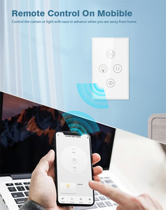 Interruptor de Pared Táctil Inteligente 2 en 1 para Cortinas y Luces, Estándar US/AU 2024, Compatible con Tuya Wifi, para Hogar Inteligente - Product Image 3