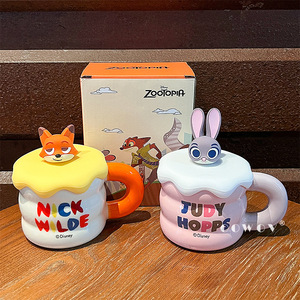 Taza de Cerámica de Dibujos Animados de <span class=keywords><strong>Disney</strong></span> con Pajita, Tapa y Asa, Taza para Café y Leche para Niños y Uso Doméstico, Regalo de Navidad - Product Image 3