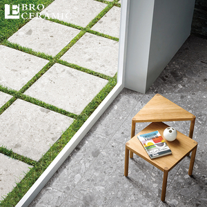 Gạch lát nền ngoài trời màu trắng Terrazzo 20mm, gạch lát sân ngoài trời EB266TE21