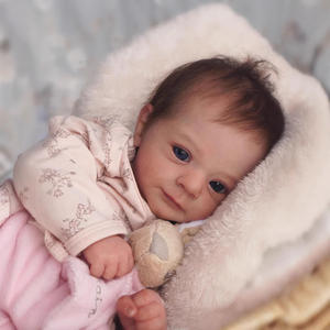 Muñecas Bebé <span class=keywords><strong>Reborn</strong></span> Realistas de 18 Pulgadas 48 cm Cuerpo Completo de Silicona Niña <span class=keywords><strong>Ojos</strong></span> <span class=keywords><strong>Abiertos</strong></span> Hechas a Mano para Niños - Product Image 3