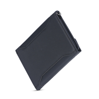 En stock, porte-documents en cuir de vachette noir de style coréen, porte-passeport et porte-carte d'identité pour les voyages