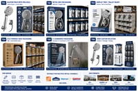 Pommeau de Douche Supermarché en Promotion avec Arrêt d'Eau à Bouton Unique, Réglage de Pression et Filtration, Robinet de Salle de Bain