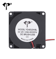 Ventilateur soufflant DC 4010 40x40x10mm 5V 12V 24V, ventilateur centrifuge de refroidissement avec couvercle arrière en aluminium PBT, mini ventilateur d'extraction de 40mm