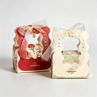 Caja de Regalo Roja de Lujo para Dulces de Boda, Caja de Recuerdo de Cartón Blanco de 300 g/m², Fabricante Mayorista