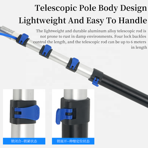 Kit de Limpieza de Paneles Solares <span class=keywords><strong>con</strong></span> Cepillo Telescópico Alimentado por Agua de 3.6m/4.8m/6m/7.2m, Equipo de Limpieza Fotovoltaica y de Ventanas - Product Image 3