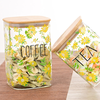 Contenants de rangement pour garde-manger domestique, boîtes de conservation alimentaire en verre personnalisées, pots en verre pour la cuisine
