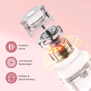 Rasoir électrique sans fil étanche IPX7 pour femmes, <span class=keywords><strong>épilateur</strong></span> facial indolore, épilation du corps, tondeuse pour les mains et les jambes, usage domestique - Product Image 4
