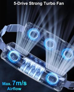 Rechargeable Portable <b>Mini</b> Outdoor Car Hanging Neck Wearable Waist <b>Fan</b> <b>USB</b> 5000mAh Three-Speed Plastic Household RV English - Product Image 3