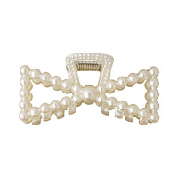 Pince à Cheveux Élégante Style Coréen en Coquillage pour Femme, Tendance, Taille Moyenne, Motif Floral Ciel Étoilé avec Ruban, Vente en Gros Usine