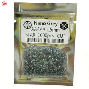 Redleaf jewelry gems 5A high quality round nano grey color wax casting Nano gemstone