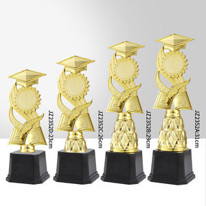 Jinzun गोल्डन प्लास्टिक ट्रॉफी फैक्टरी आपूर्ति डॉक्टर और विद्वान पुरस्कार स्मारिका इलेक्ट्रोप्लेटेड ट्रॉफी कप स्टॉक में - Product Image 1