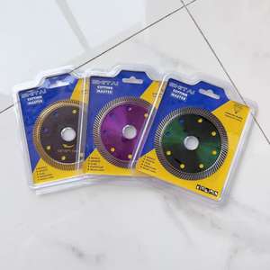 Lame de <span class=keywords><strong>scie</strong></span> diamantée 115 mm, maille fine turbo, pour la découpe de carreaux de porcelaine et de céramique, haute efficacité - Product Image 2