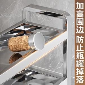 Égouttoir à vaisselle carré à 3 niveaux en acier inoxydable avec support pour baguettes, compatible lave-vaisselle - Product Image 2