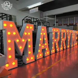 Riesige 3D-Liebeszeichen Hochzeit zum Verkauf 4ft Light Up Festzelt Buchstaben Zeichen mit LED-Lichtern