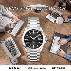 Montre mécanique de luxe pour homme de 42 mm, résistante à l'eau, avec affichage lumineux, mouvement mécanique, acier inoxydable - Product Image 2