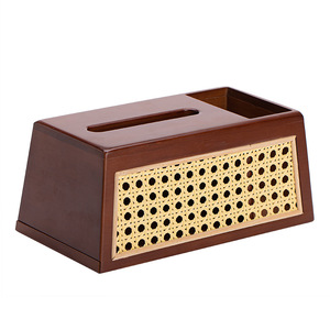 Rattan Tissue Box <b>Bamboo</b> Material Japanese Style Home Bedroom Living Room Coffee <b>Table</b> Decorative Storage Organizer - Product Image 5
